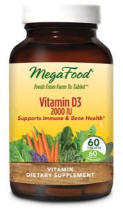 MegaFood D 3 2000 IU  60 Tablets