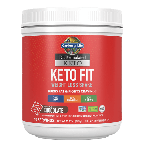 Garden of Life Dr Formulated Keto Fit Chocolate 12.87 oz Powder