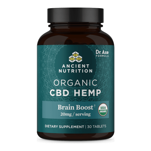 Ancient Nutrition Organic CBD Hemp Brain Boost 20mg 30 Capsules