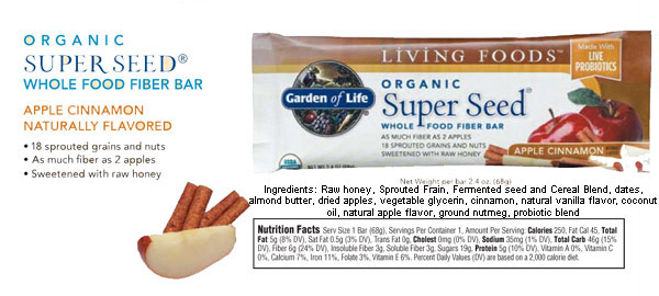 Garden Of Life Living Food Bars Are Recommended In The Maker S Diet